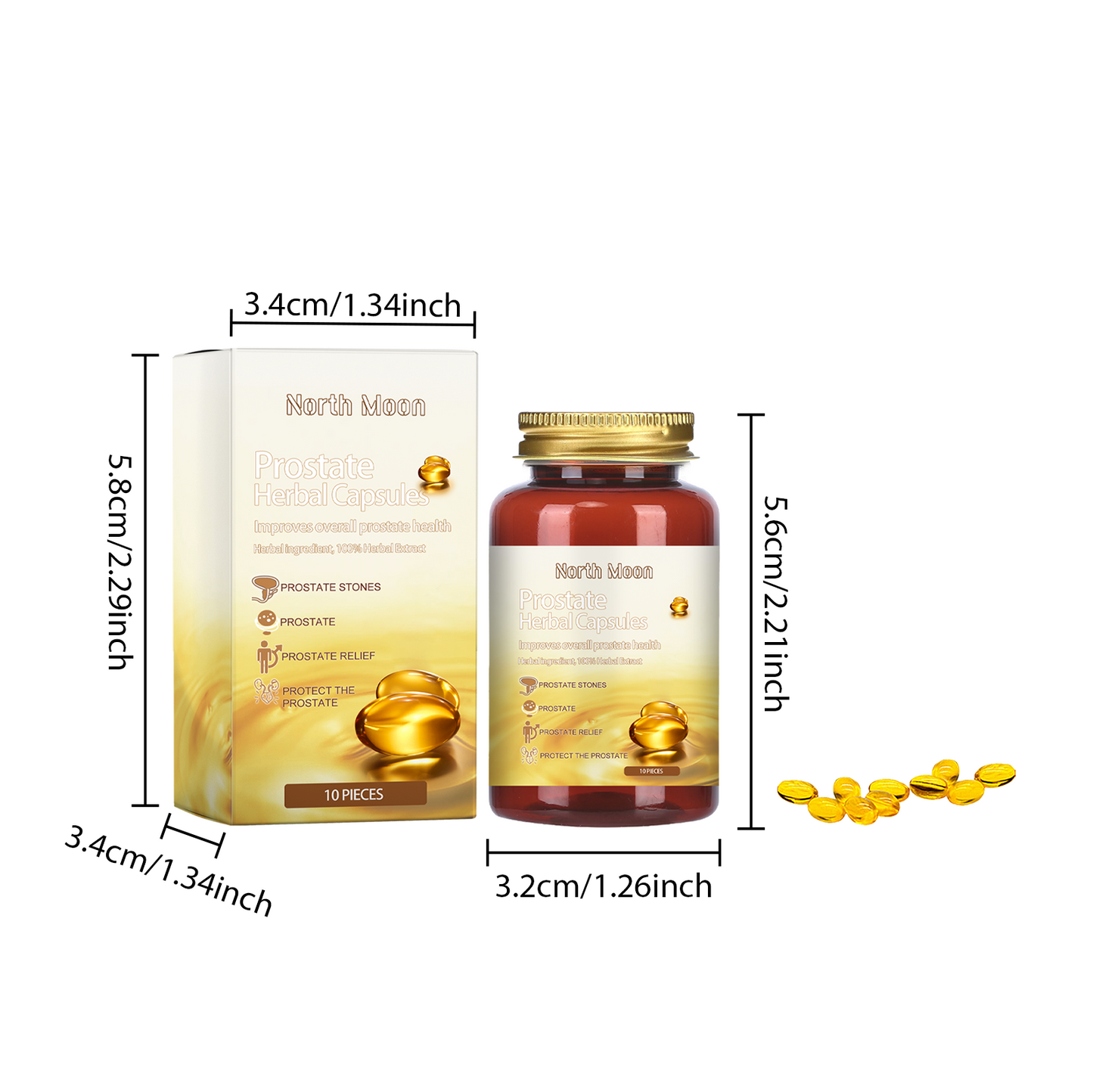 NORTH MOON Qianliekang Relief Capsules Men's body massage care relieves prostate discomfort and enhances vitality
