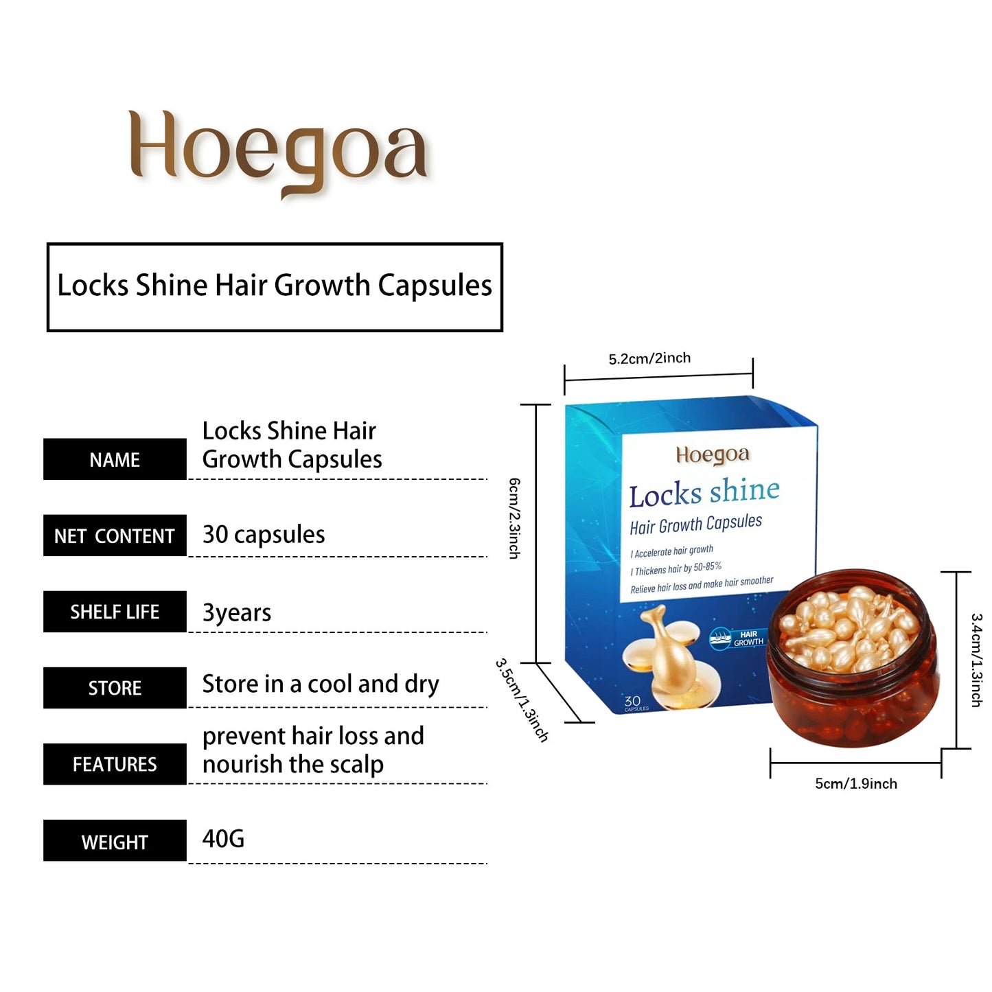 HOEGOA Hair Care Capsules Scalp Repair Essential Oil, Hair Smoothing Care Essence, No-Rinse Hair Care Capsules