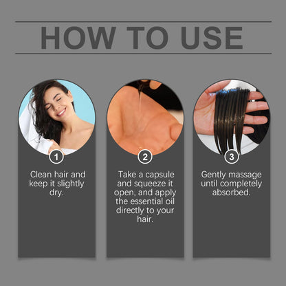 Jaysuing Hair Care Essential Oil Capsules Hair Smoothing Care to Improve Dryness and Frizz, Hair Care Essential Oil