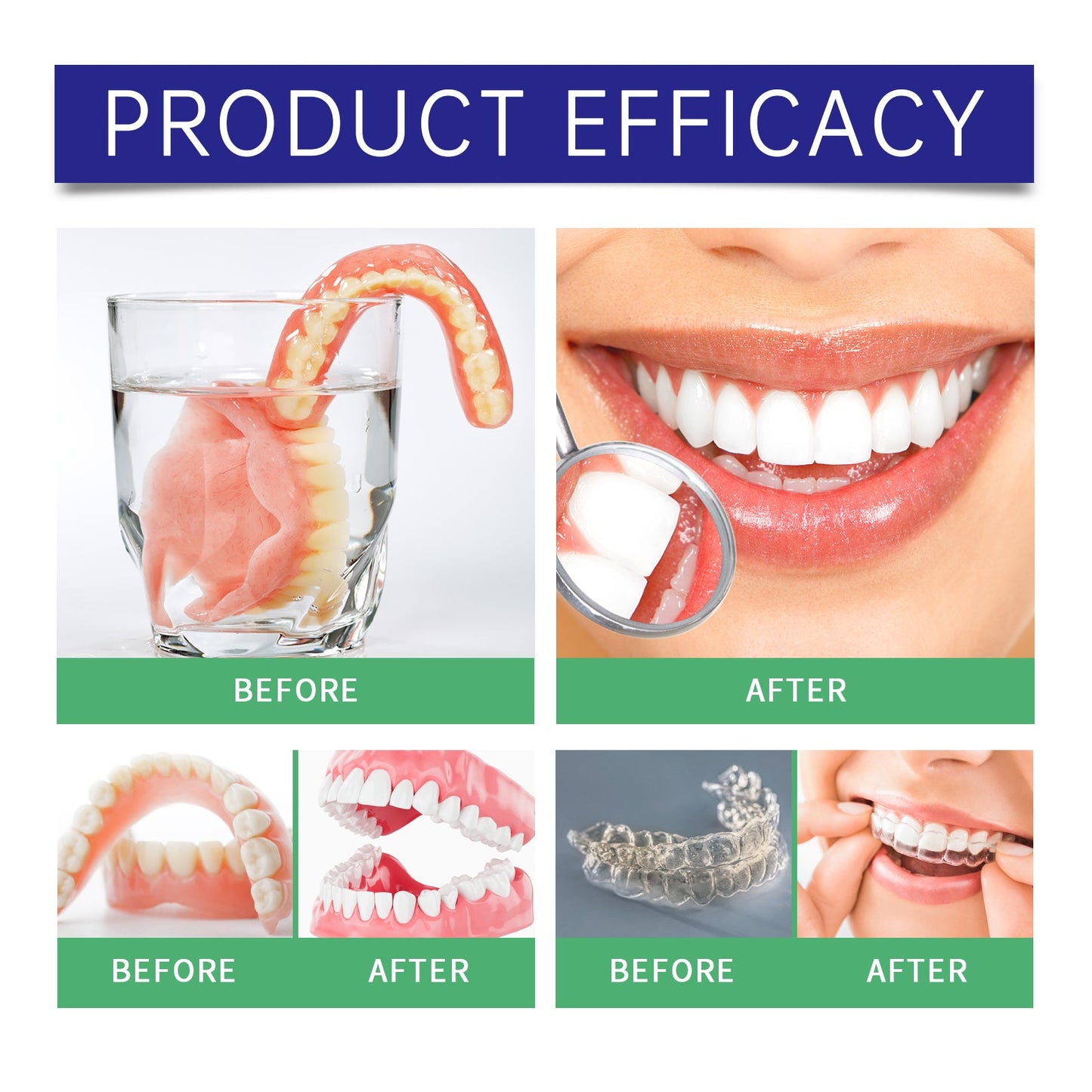 Oralhoe Denture cleaning tablets Oral care, fresh breath, tooth stain removal, braces, denture cleaning tablets, care