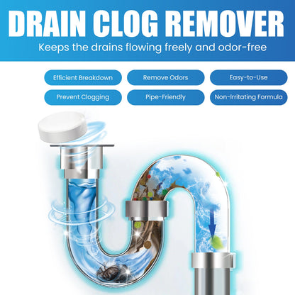 Jakehoe Drain Cleaning Tablets Kitchen and toilet drain pipes are clogged; cleaning, unclogging, and eliminating odors