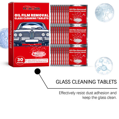 Homonth Car oil film cleaning tablets Car oil film cleaner for window glass, anti-rain and anti-fog cleaning tablets