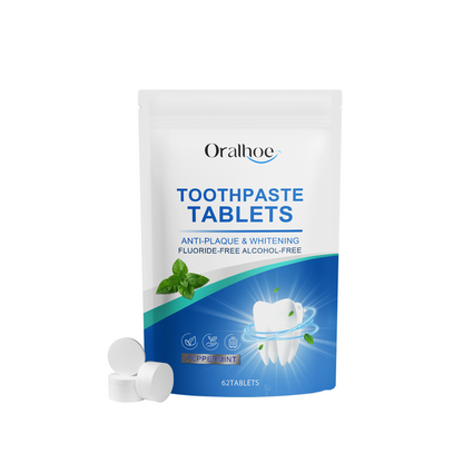 Oralhoe Mint Fresh Toothpaste Tablets Cleans dental stains, yellow teeth, and bad breath, and brightens the tooth surface with care tablets