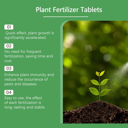 MoonSpry Organic Slow-release Fertilizer Tablets Concentrated Fertilizer Effervescent Tablets for Nutritious Plant Growing in Green Plant Pots
