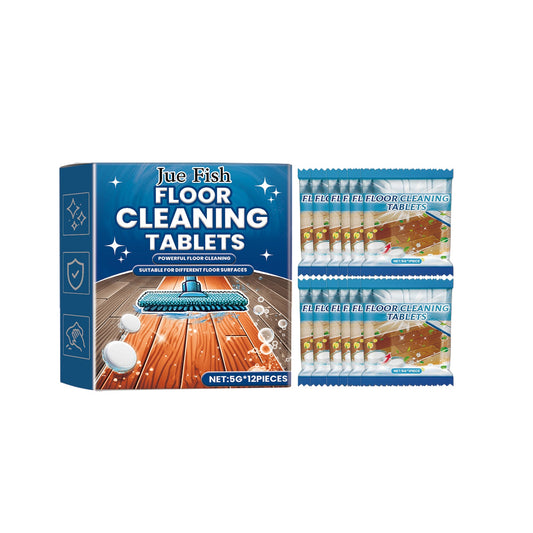 JUE FISH Floor Cleaning Effervescent Tablets Floor tile stain remover, descaler, brightener, polisher, cleaning effervescent tablets