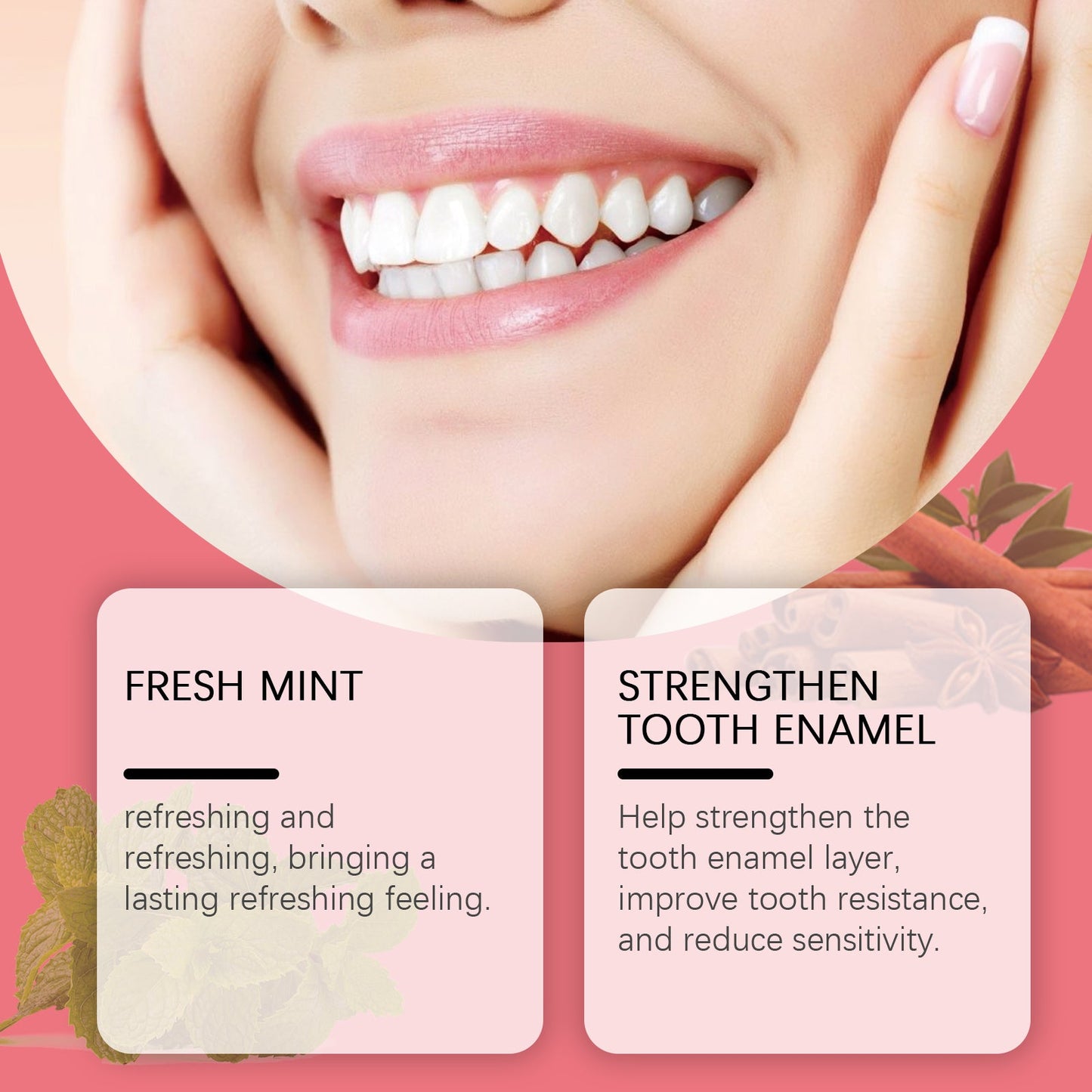 Oralhoe Cinnamon toothpaste tablets Gentle cleaning of dental stains, oral hygiene care, dental care toothpaste tablets