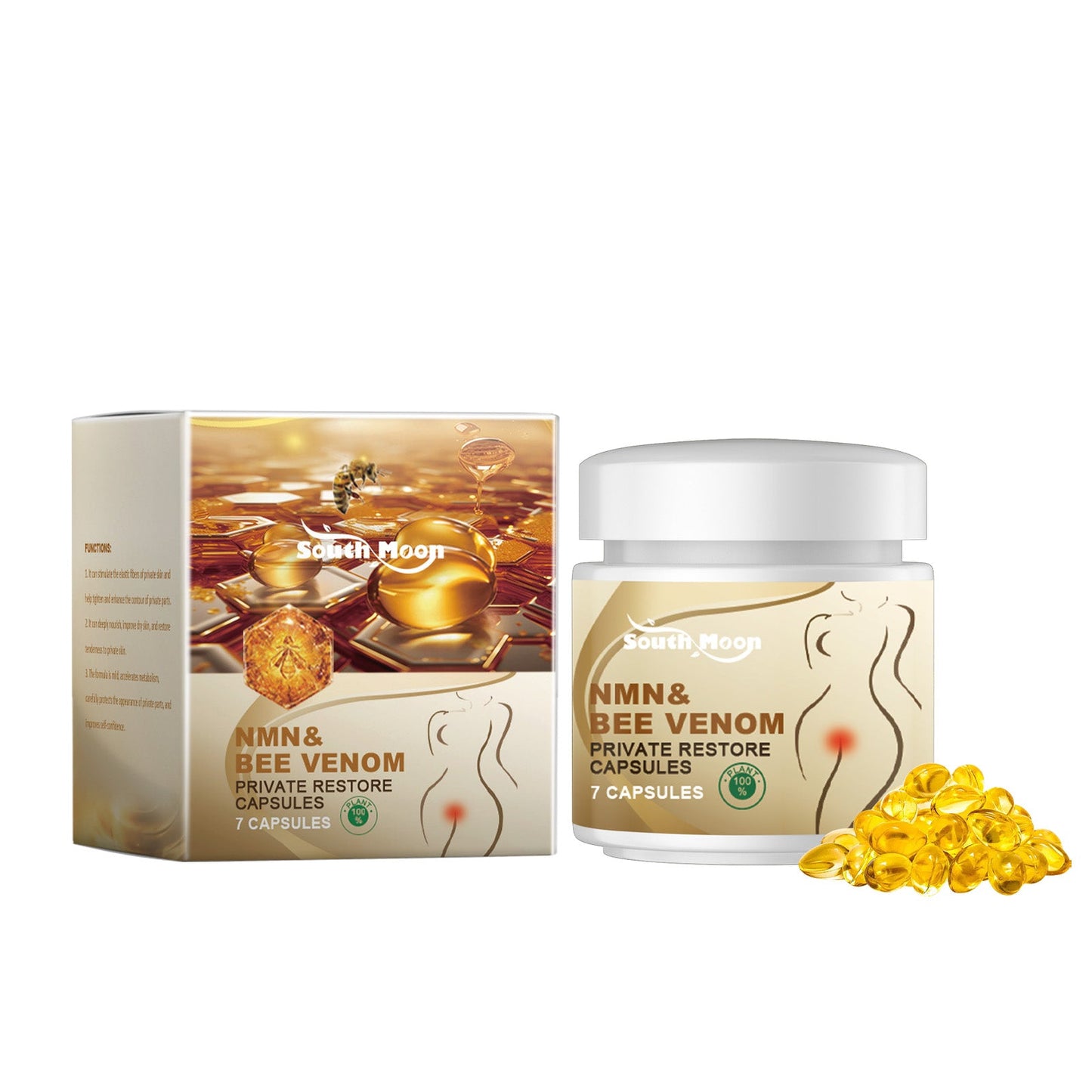 South Moon Women's Body Care Capsules Body cleansing, odor-removing, moisturizing and hydrating body care capsules