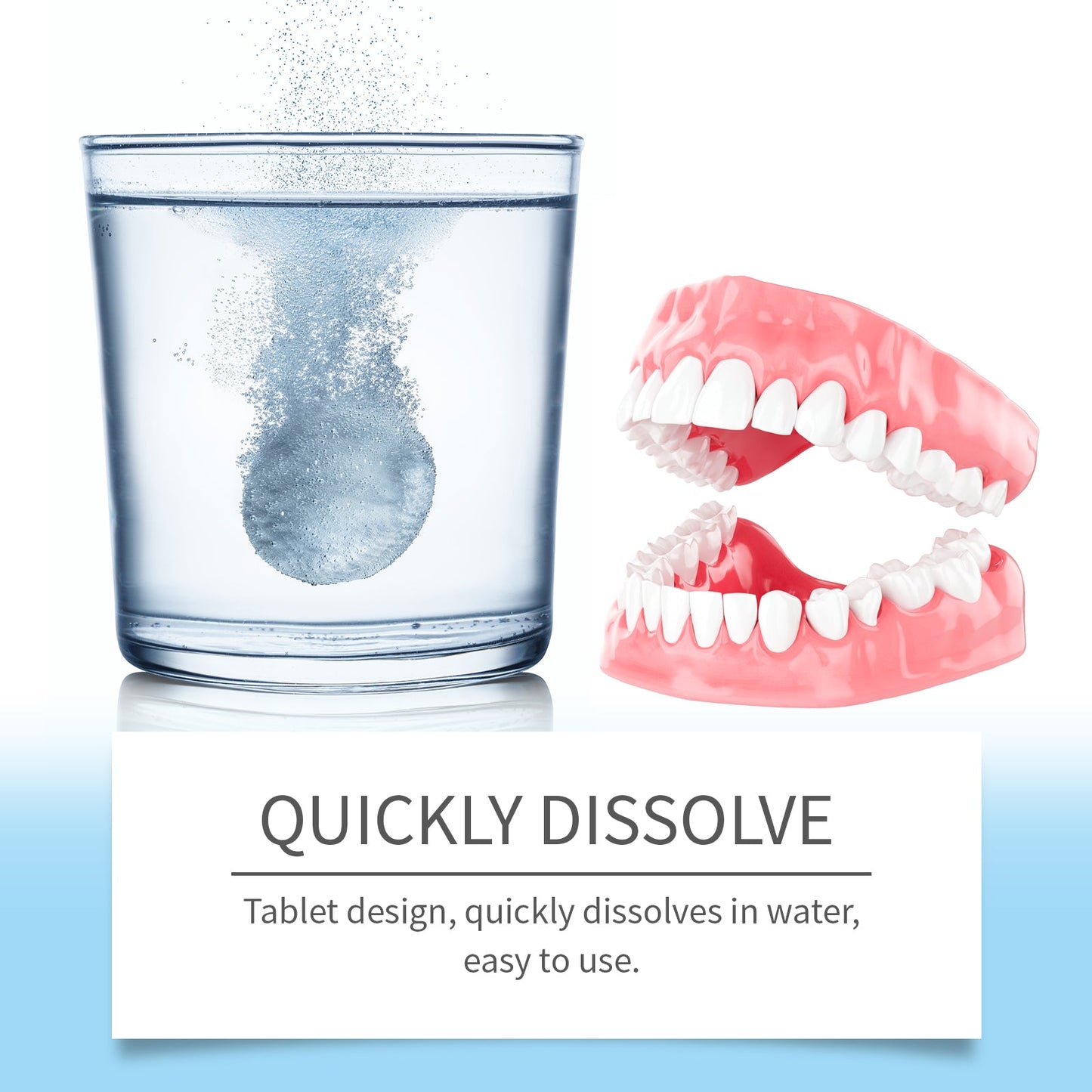 Oralhoe Denture cleaning tablets Oral care, fresh breath, tooth stain removal, braces, denture cleaning tablets, care