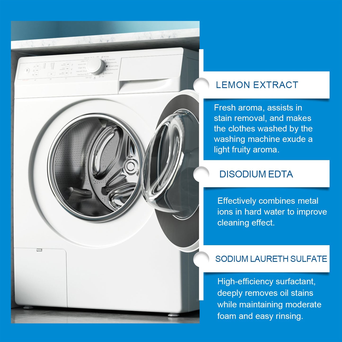 Jue-Fish Washing machine cleaning tablets Washing machine tank stain remover, dirt cleaner, odor eliminator, effervescent tablets