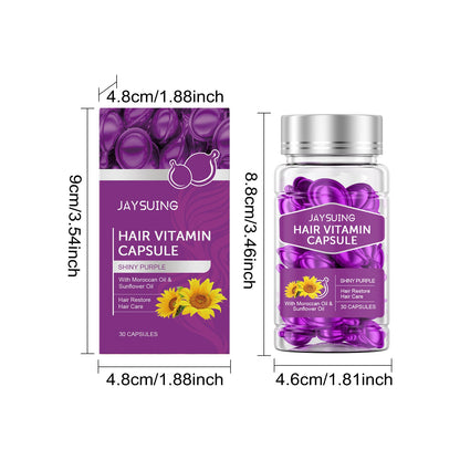 Jaysuing Hair Care Essential Oil Capsules Hair Smoothing Care to Improve Dryness and Frizz, Hair Care Essential Oil