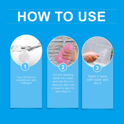 Jue-Fish Air conditioner cleaning effervescent tablets Air conditioner cleaning products, air conditioner care to keep the air fresh and hygienic