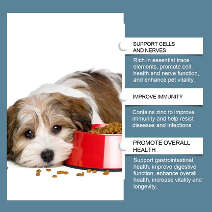 Yegbong Trace element tablets for dogs Supports nerve function and promotes overall health by supplementing calcium and magnesium