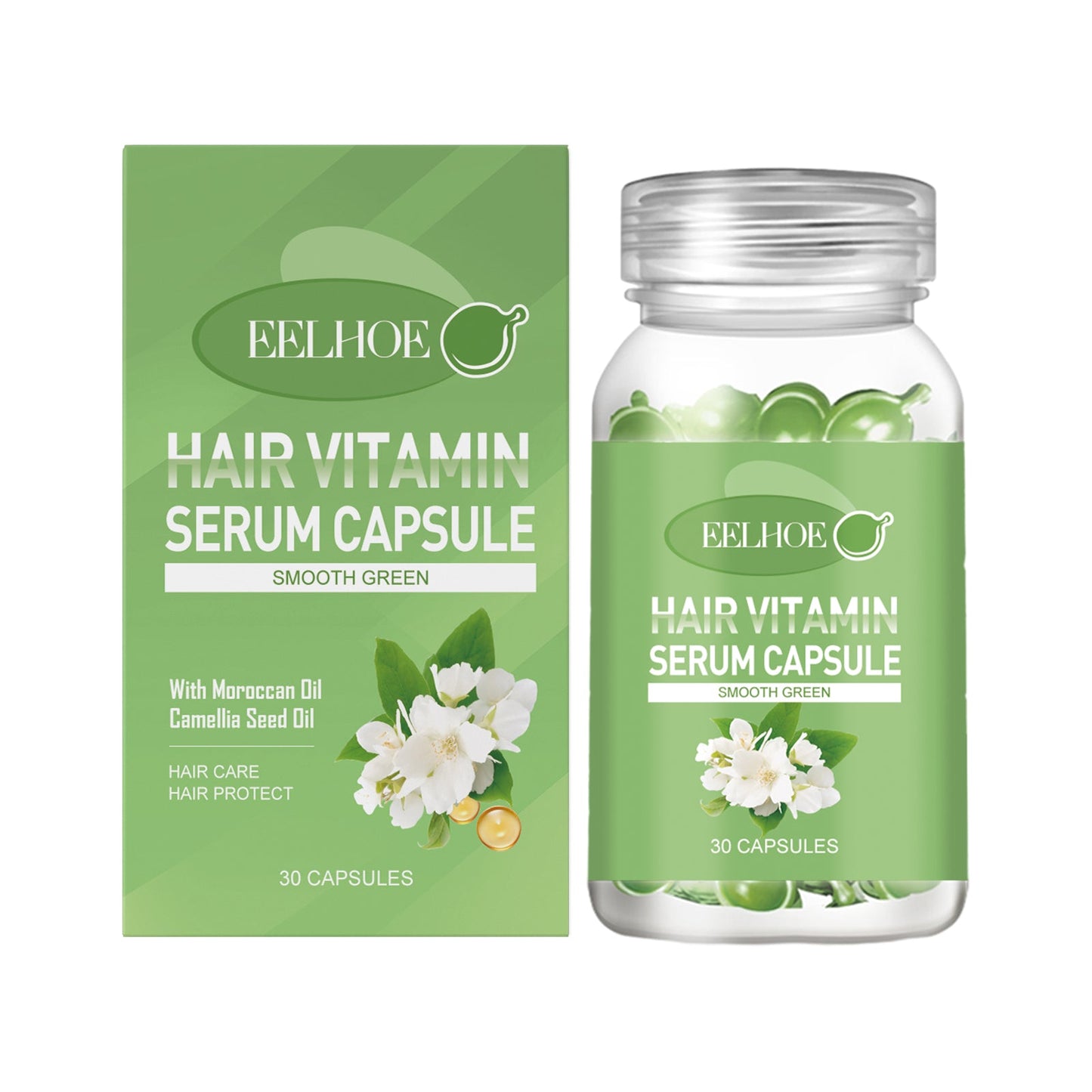 EELHOE Hair Care Essential Oil Capsules Hair nourishing oil for relieving dryness, smoothing hair, and scalp massage