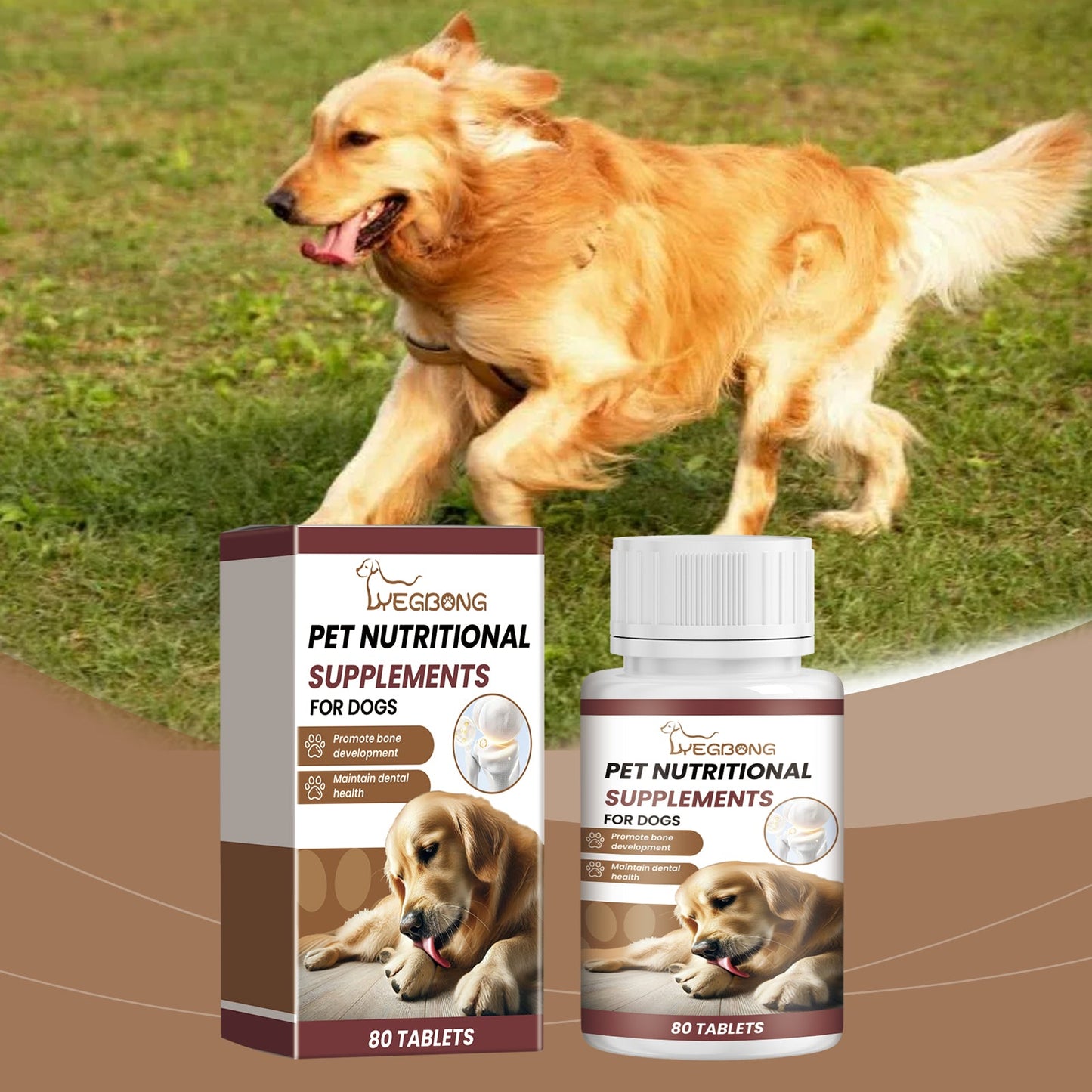Yegbong Calcium Tablets for Dogs Pet Vitamin Supplement Oral Care Dietary Health Nutrition Calcium Tablets