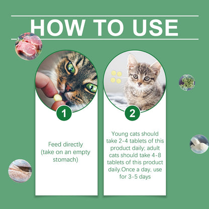 Yegbong Cat grass tablets Nourishing and health-preserving tablets rich in dietary fiber for cats and dogs