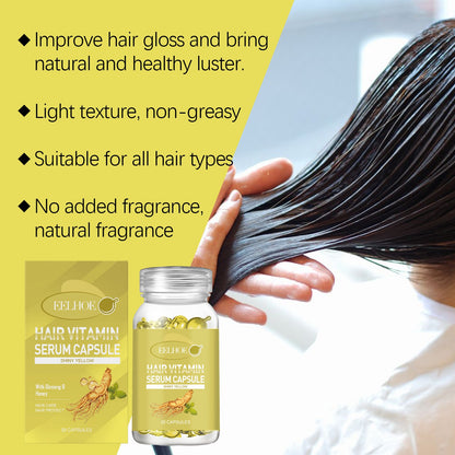 EELHOE Hair Oil Capsules Scalp care to improve dryness and frizz, smooth hair care oil, gentle and moisturizing