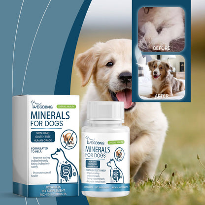 Yegbong Trace element tablets for dogs Supports nerve function and promotes overall health by supplementing calcium and magnesium
