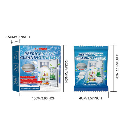 Jakehoe Refrigerator cleaning tablets Refrigerator, microwave, oven degreasing and deodorizing multi-purpose cleaning tablets