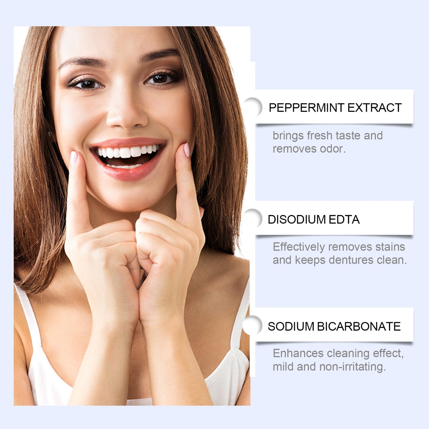 Oralhoe Dental retainer cleaning effervescent tablets Fresh Breath Dental Braces Denture Cleaning Stain Care Effervescent Tablets