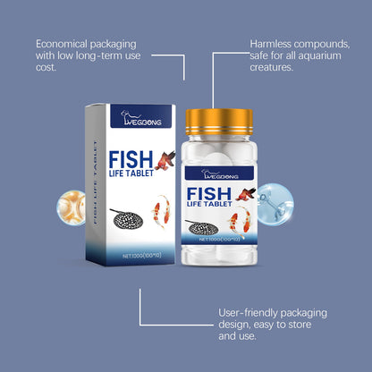 Yegbong Salt tablets for ornamental fish aquariums Aquarium salt, special fish salt for ornamental fish, salt tablets for fish keeping, mineral salt