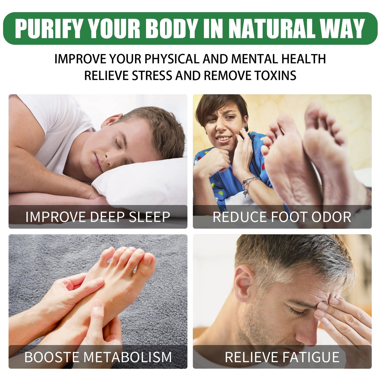 South Moon Natural herbal foot patches for dehumidification and foot massage Relieve physical stress, relax the body and mind, and aid sleep with foot patches