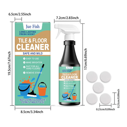 Jue Fish Floor Cleaner Stain-removing and brightening gentle formula household floor shine maintenance cleaner
