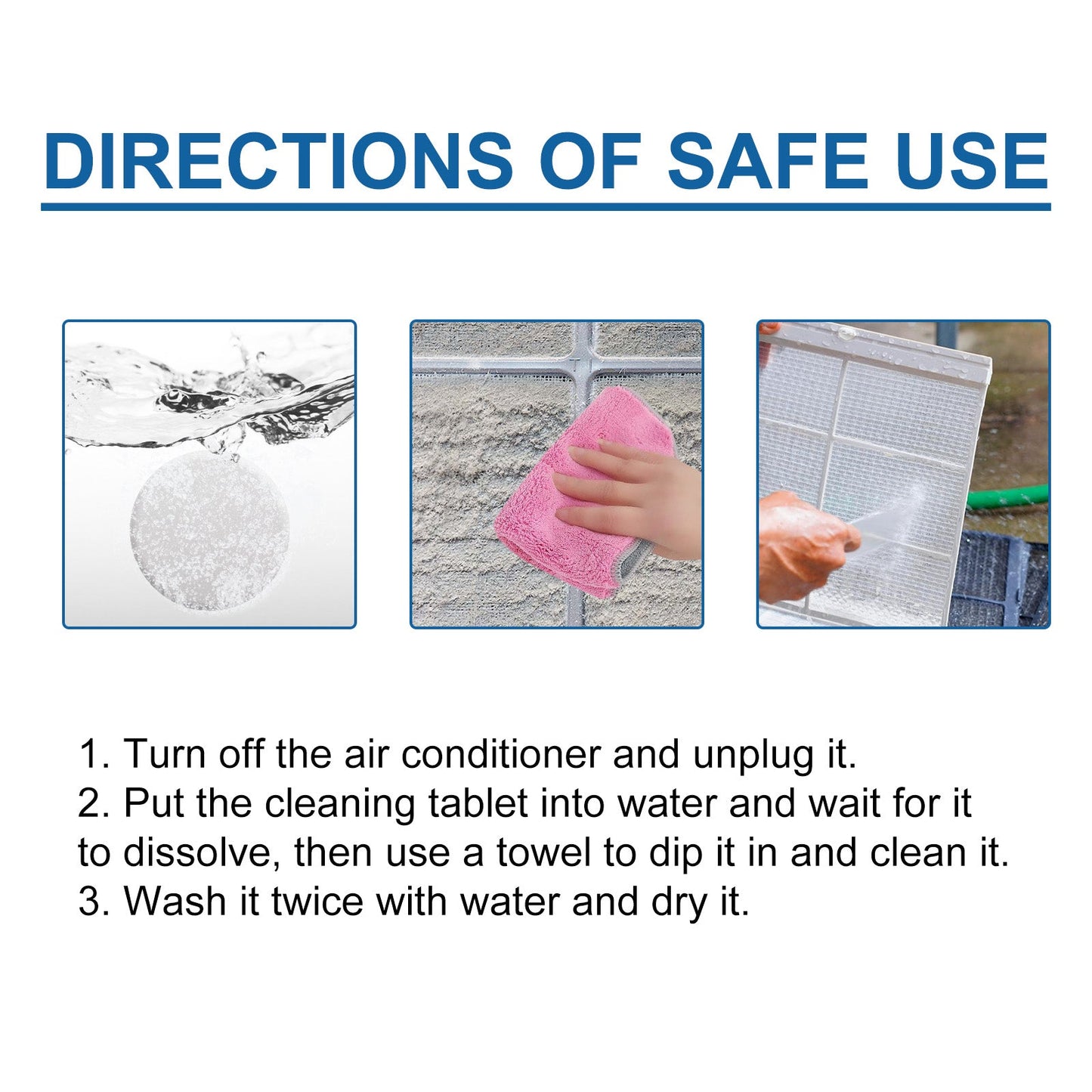 Jakehoe Air conditioner cleaning tablets 家用空调内机专用挂机去异味除垢空调清洁片