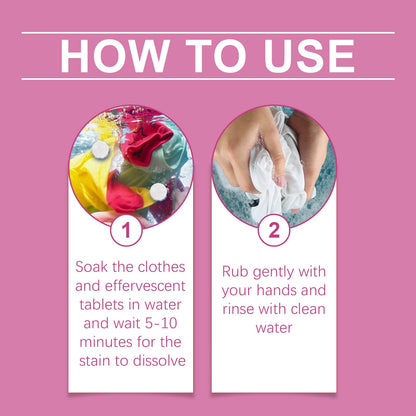 Jakehoe Clothing Stain Removal Effervescent Tablets Biological Enzyme Explosive Salt Laundry Cleaning and Stain Removal Effervescent Tablets