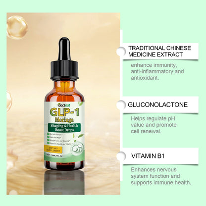 Docteat Body Care Drops Plant-based ingredients gently protect and balance the body, dietary supplement for managing your figure
