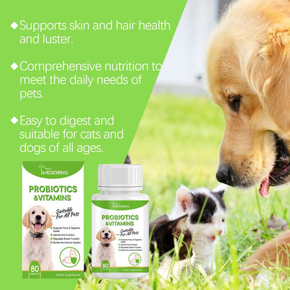 Yegbong Pet Probiotic Tablets Improves intestinal health, promotes nutrient absorption, pet care supplement