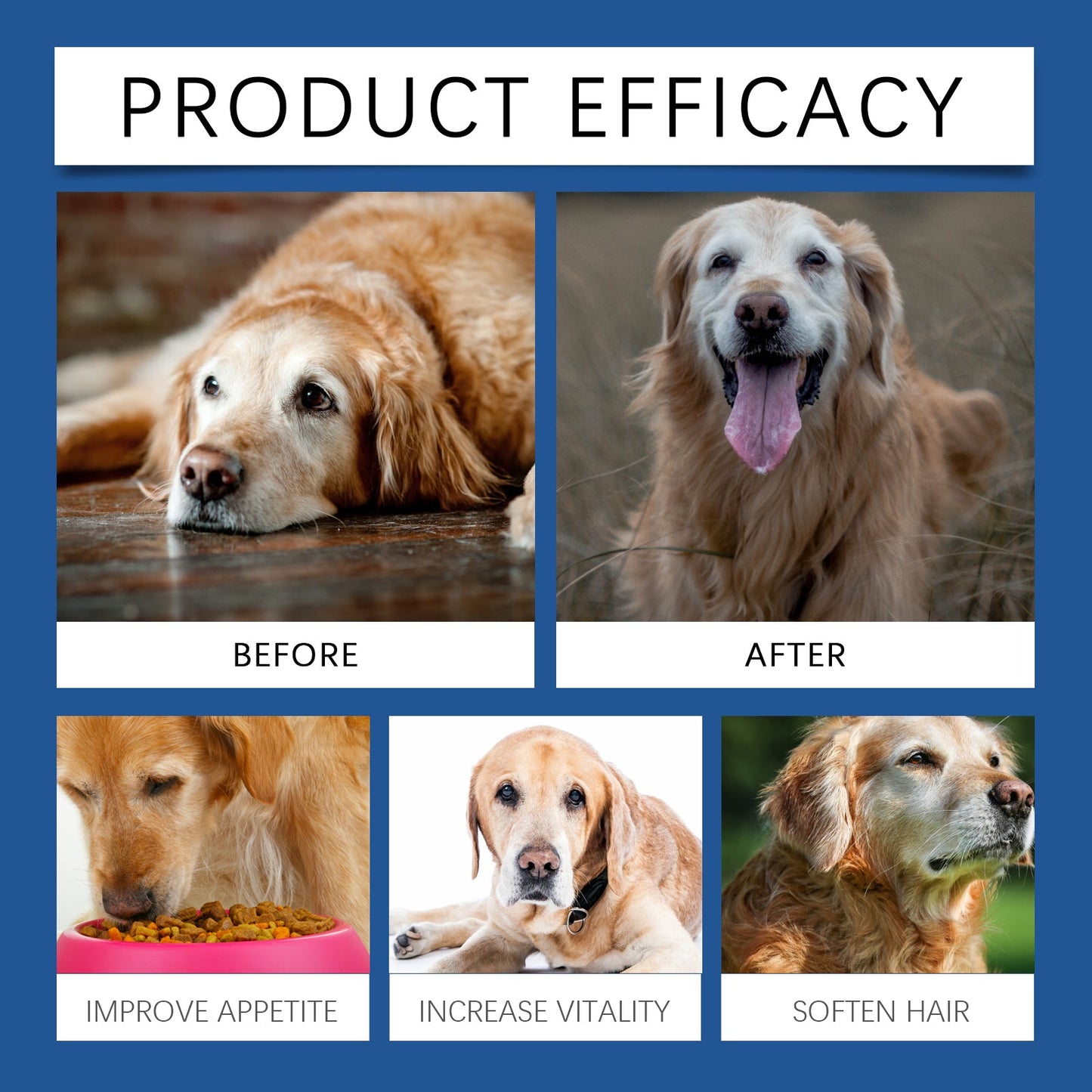 Yegbong Trace element tablets for elderly dogs Nerve-stimulating calcium supplement for overall health and care for elderly dogs