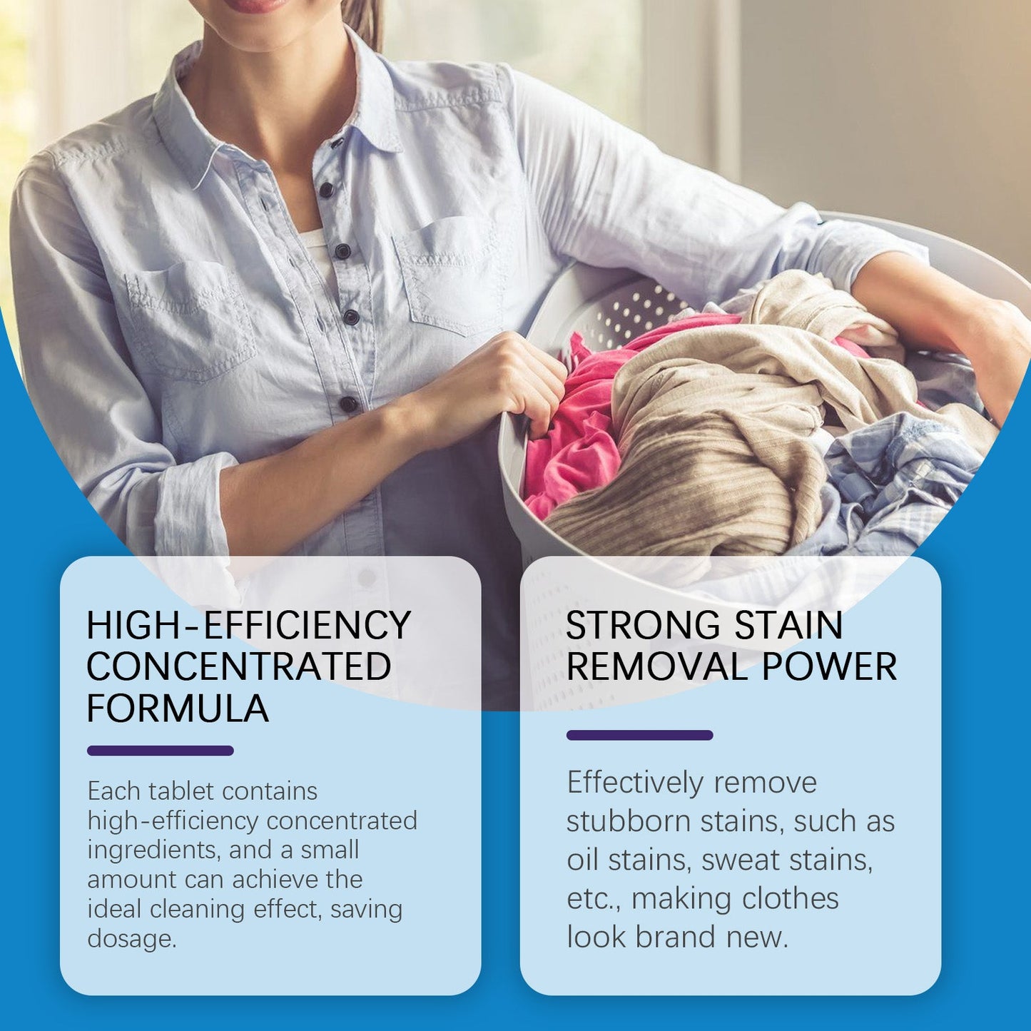 Jakehoe Laundry tablets Convenient household laundry sheets for cleaning and stain removal, protecting fabrics and leaving a long-lasting fragrance