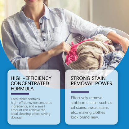 Jakehoe Laundry tablets Convenient household laundry sheets for cleaning and stain removal, protecting fabrics and leaving a long-lasting fragrance