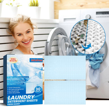 Jakehoe Laundry tablets Gently cleans oil stains and dirt from clothes, softens, protects color, and leaves a long-lasting fragrance - laundry sheets