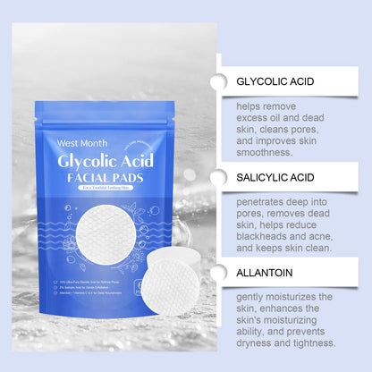 West Month Salicylic Acid Cleansing Pads Gentle facial cleansing tablets for moisturizing and hydrating skin