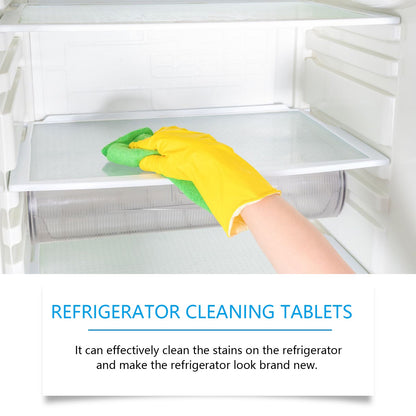 Jue-Fish Refrigerator cleaning effervescent tablets Kitchen refrigerator cleaning tablets for removing grease and odors, multi-purpose cleaning tablets