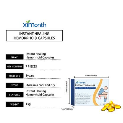 Ximonth Herbal Hemorrhoid Capsules Relieves Anal Discomfort, Eliminates Hemorrhoids, Body Care, Anal Comfort Care Capsules