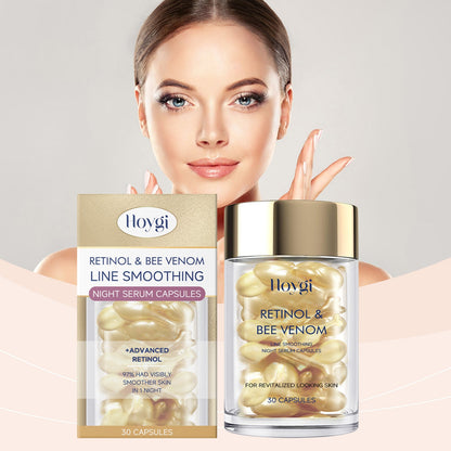 Hoygi Retinol and Bee Venom Facial Capsules Gentle moisturizing facial skin firming and skin texture improving hydrating capsules