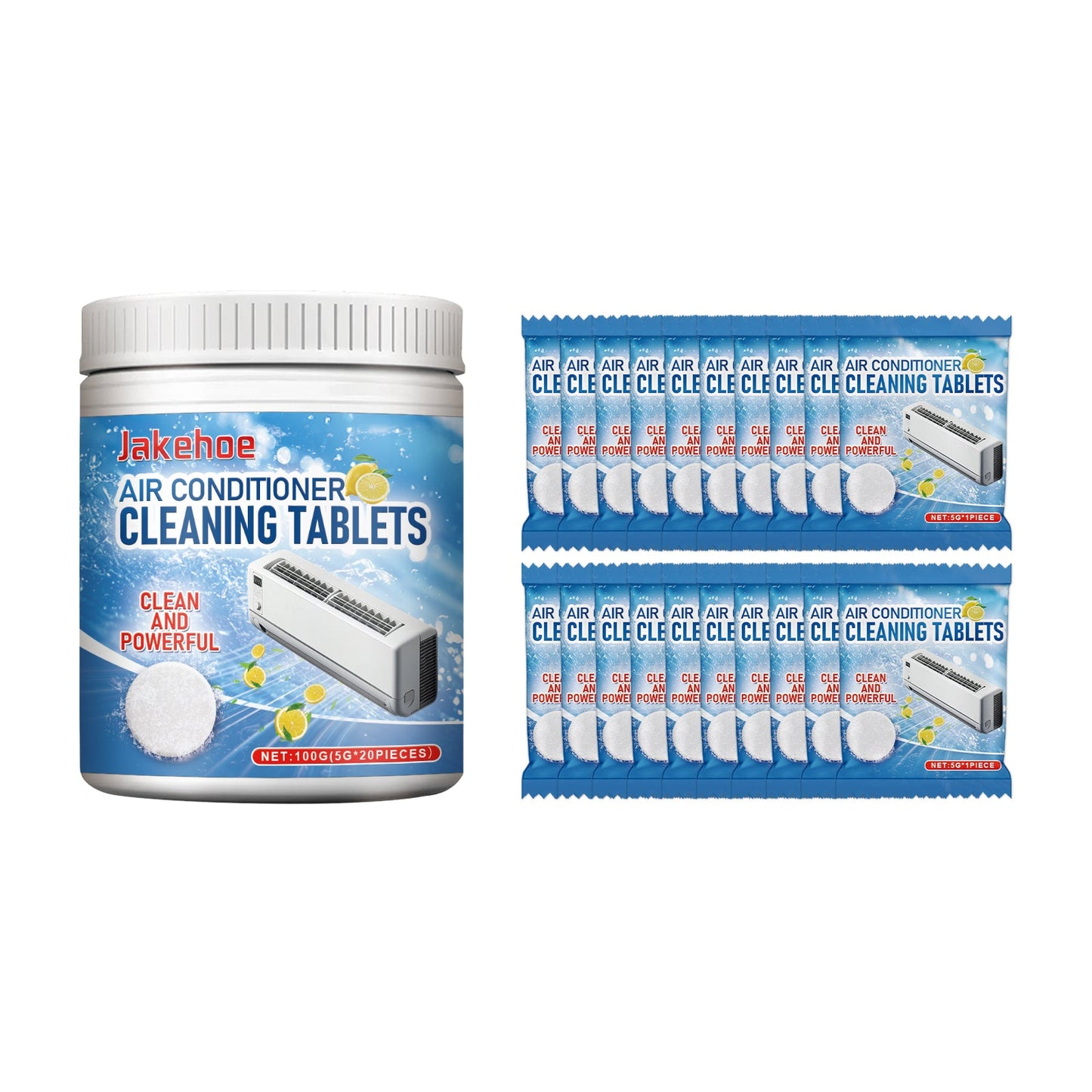 Jakehoe Air conditioner cleaning tablets 家用空调内机专用挂机去异味除垢空调清洁片