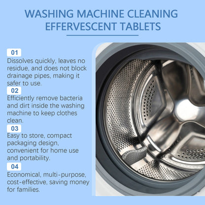 Jakehoe Washing machine cleaning tablets Laundry tub cleaning tablets for removing dirt, odors, and leaving a fresh scent
