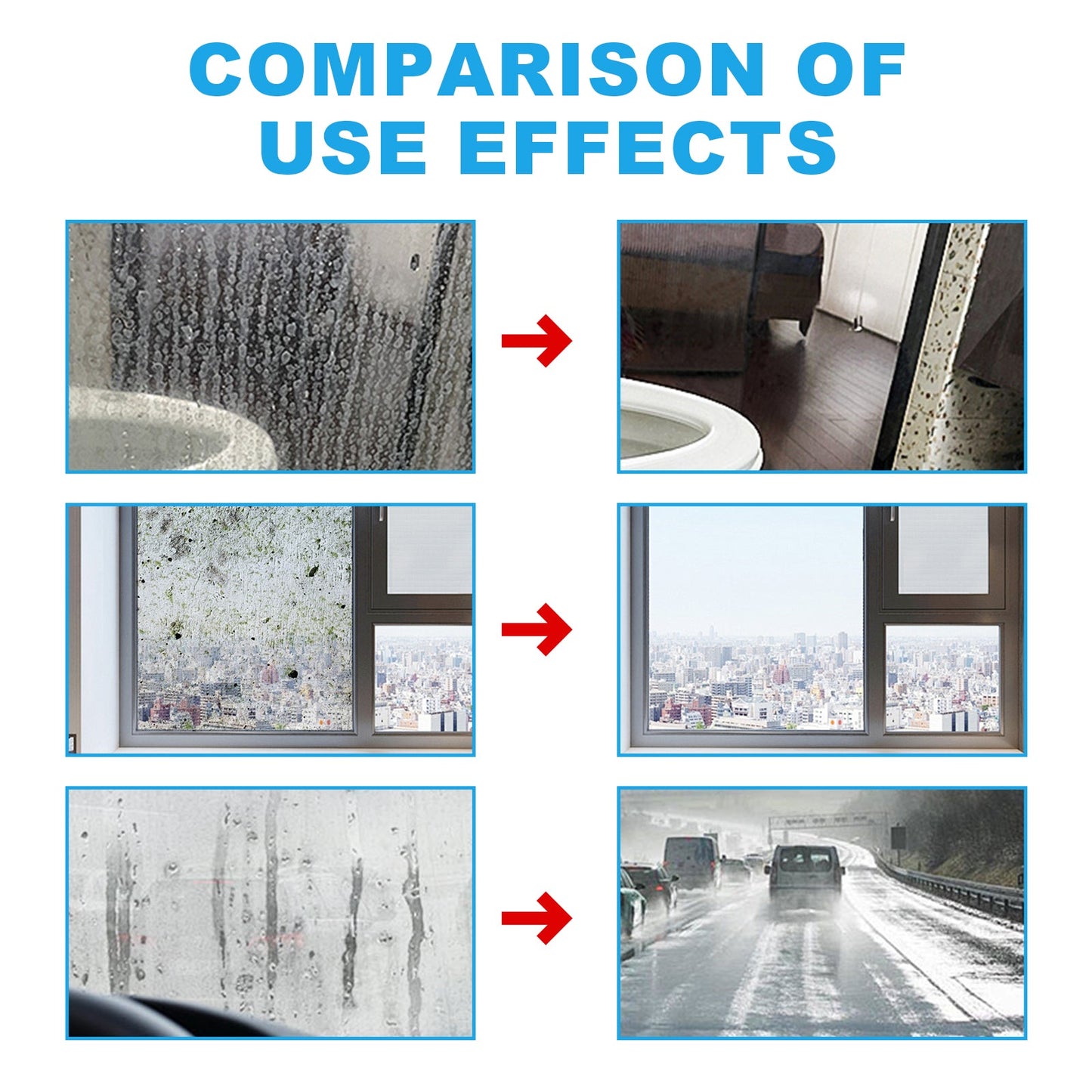 Jakehoe Glass cleaning tablets Car, home, and bathroom mirror cleaner removes water stains, provides clear vision, and prevents fogging