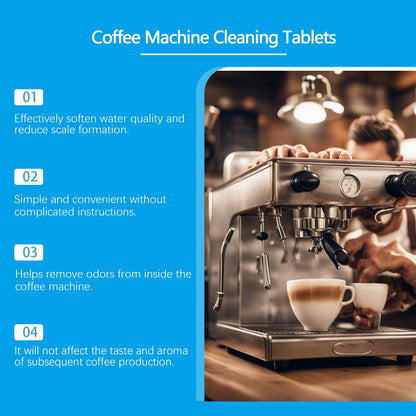 Jakehoe Coffee machine cleaning tablets Special cleaning tablets for coffee machines to remove stains, scale, and for maintenance and renovation