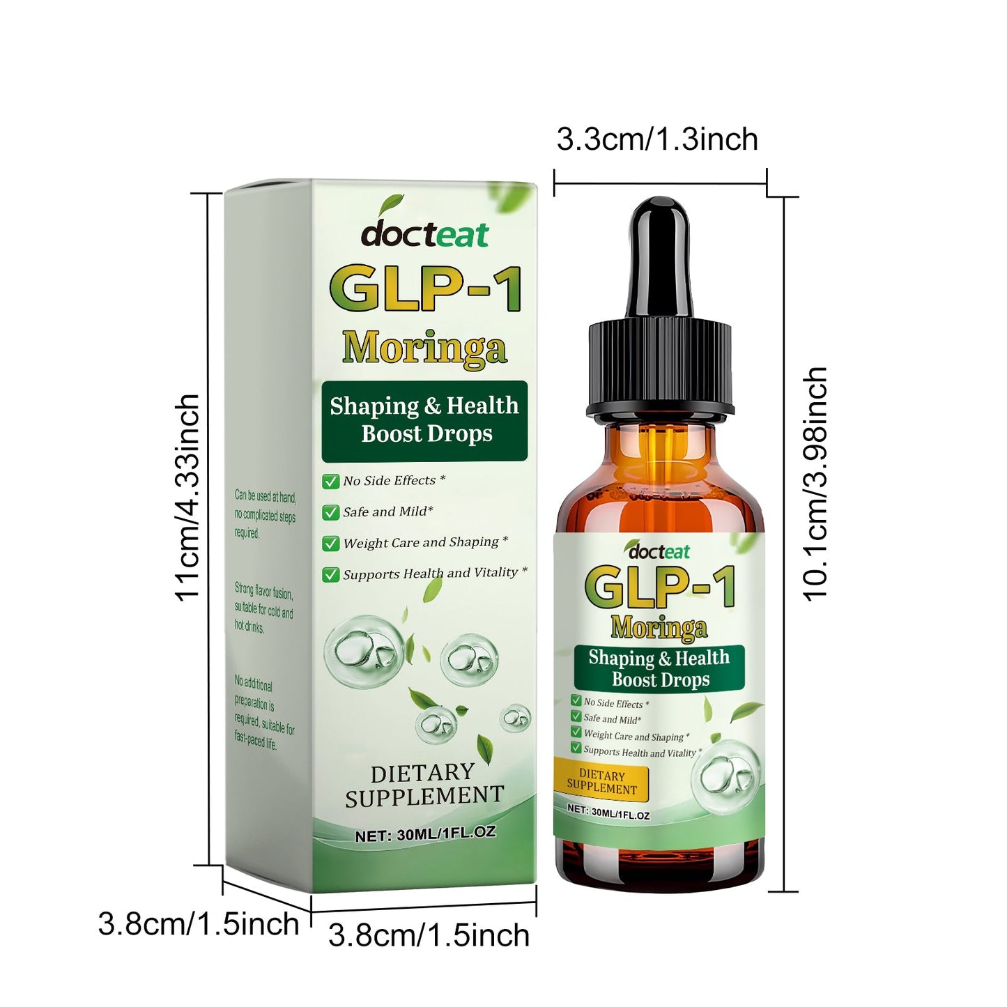 Docteat Body Care Drops Plant-based ingredients gently protect and balance the body, dietary supplement for managing your figure