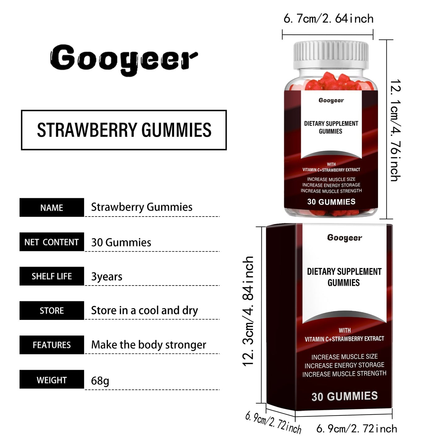 Googeer Dietary Supplement Gummies Dietary Supplement Gummies for Body Healing