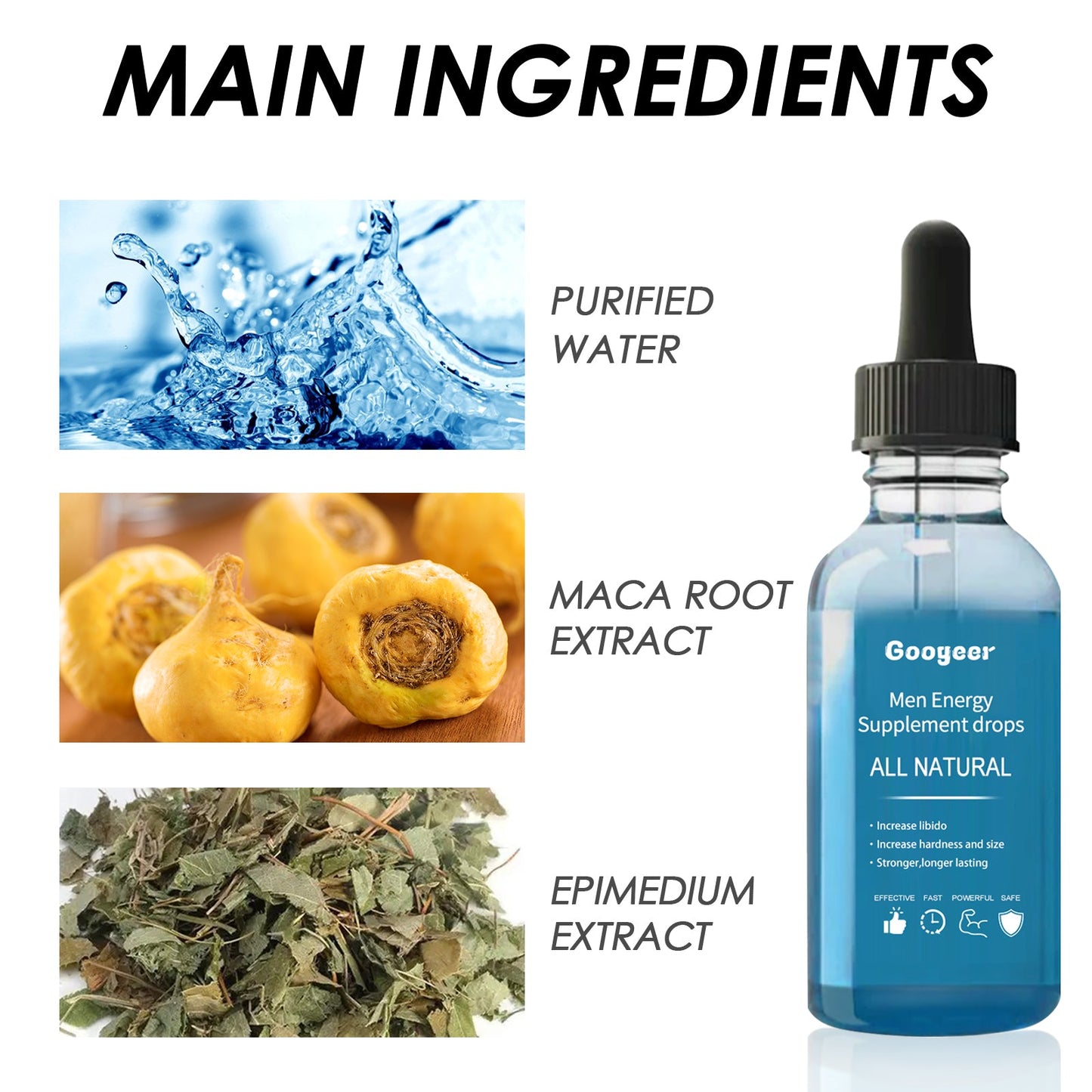 Googeer  Male Enhancement Supplement Drops Male Energy Supplement