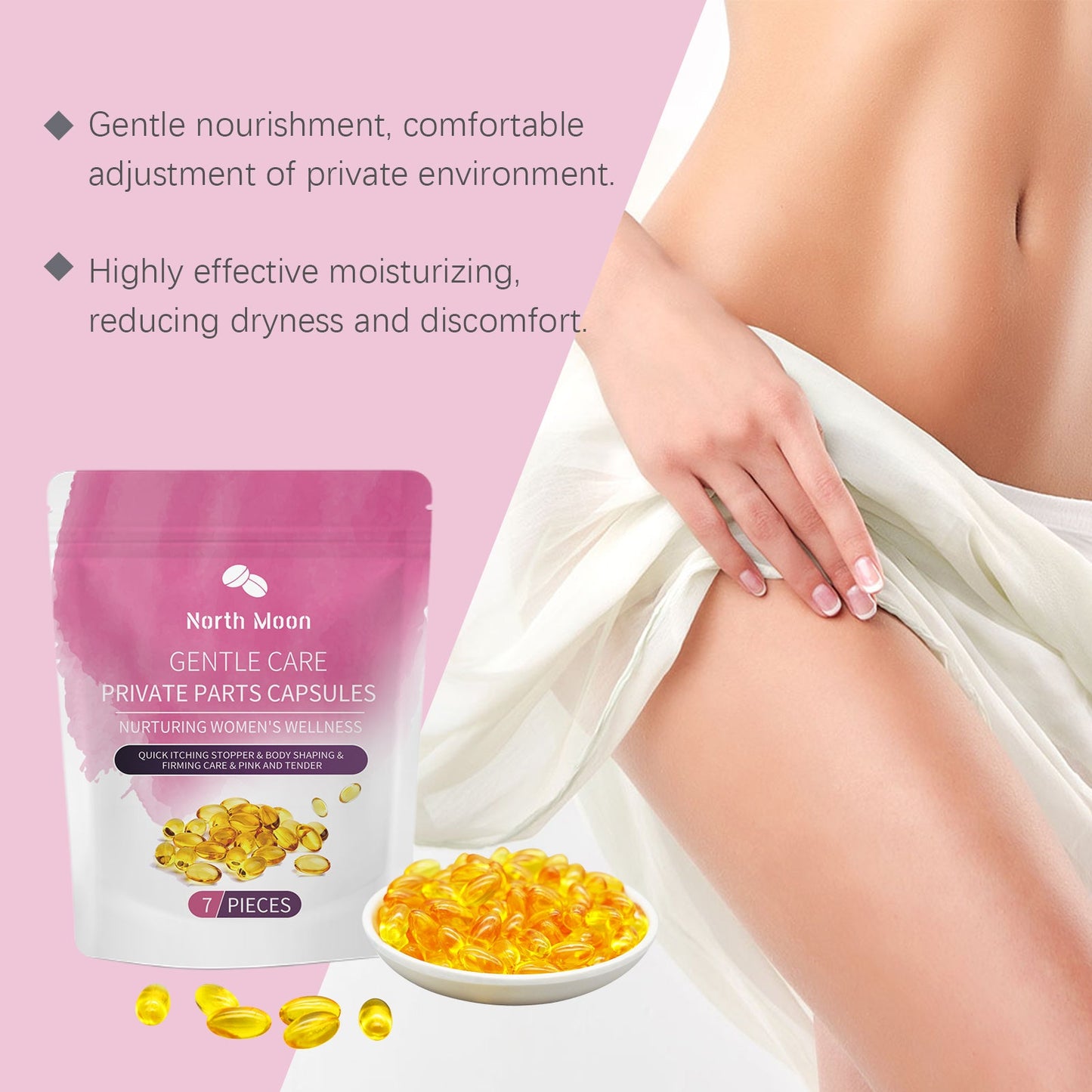 North Moon Women's Care Capsules Gentle nourishment for women's body skin, moisturizing and daily care