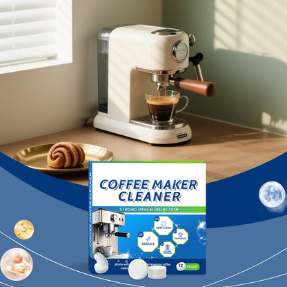 AMZ Coffee machine cleaning tablets Daily gentle cleaning of stains and scale, portable universal coffee machine cleaning and maintenance tablets