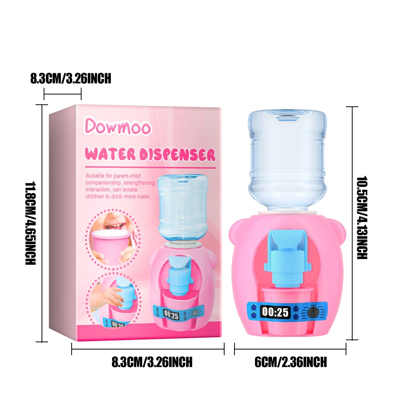 Dowmoo Children's Mini Water Dispenser Baby kitchen toy mini fun pretend play beverage dispenser that can dispense water