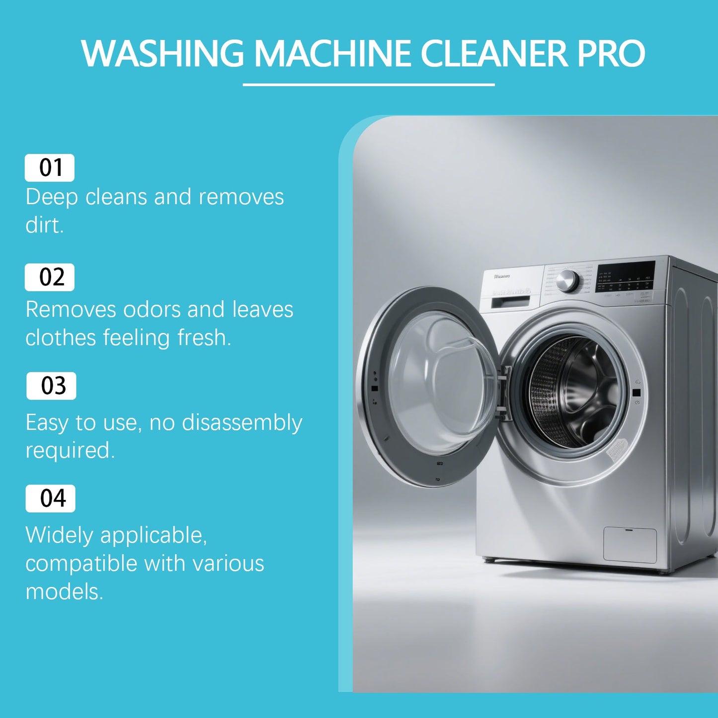 Jakehoe Washing machine cleaning tablets Daily household drum washing machine gently cleans stains, scale, and odors