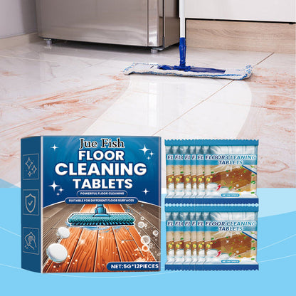 JUE FISH Floor Cleaning Effervescent Tablets Floor tile stain remover, descaler, brightener, polisher, cleaning effervescent tablets